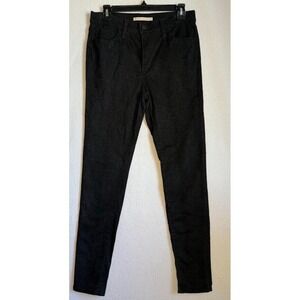 Levis 720 Jeans Women 29X30 Black Mid Rise Super Skinny‎ Stretch Med Wash Denim